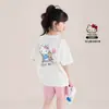 Tutu Elefantito Ropa Infantil Camiseta de Manga Corta para Niñas Nuevo Estilo 2026 Top Delgado de Media Manga Infantil Atuendo de Verano para Niñas