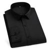 Camisa de manga larga para hombre, nueva camisa de trabajo informal profesional de negocios, sin planchado, de color sólido, bordada, cómoda, de primavera y verano