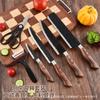 Venta Directa de Fábrica Juego de Seis Piezas Martillado de Acero Inoxidable con Tarjeta de Succión Cuchillo para Fruta Cuchillo de Cocina Cuchillo de Chef Combinación de Juego de Cuchillos