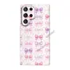 Funda protectora ultradelgada estilo coreano de chica dulce con macarrón y lazo de perla para S24FE, funda para teléfono Galaxy S26