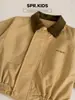 Conjunto de Chaqueta con Solapa para Niños 2026 Nuevo Estilo Coreano Moda de Primavera y Otoño Conjunto de Tres Piezas para Niños Pequeños