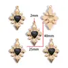 DIY Aleación de Goteo de Aceite Estilo Gótico Retro Colgante de Corazón con Alas Cruz Colgante para Pulsera Llavero W644