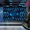 Senso de tecnologia 5D caixa de KTV decoração de tecido de parede palco de DJ papel de parede salão de e-sports papel de parede grande sem costura para lan house