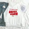 Moletom com capuz estampado com assinatura da BTS WORLD TOUR suporte para fãs moletom solto mesmo estilo marca da moda