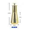 Botella Vacía de Vidrio Transparente Cónica de Lujo Dorado con Diamante Spot 30ml con Bomba de Presión para Esencia Cosméticos