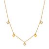 Cadena plana de acero inoxidable en forma de cruz accesorios con forma de corazón circonita dorada Collar para mujer quanxi joyería acuática NC-1409