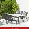 Mesas y sillas de ratán para patio, mesas y sillas de té para ocio al aire libre, muebles para sala de estar al aire libre, juego de mesa y sillas, adecuado para villas en jardines