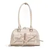 Bolso de Hombro Cruzado Estilo Coreano de Nicho con Lazo para Debajo del Brazo para Mujer 2026 Primavera/Verano Bolso Tote Simple Tipo Bowling para Mujer