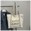Bolso de lona con estampado de letras grandes estilo coreano, nuevo y moderno 2025, bolso de mano casual texturizado para el día a día