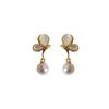 Pendientes de lujo sencillos y ligeros con diseño de mariposa y ojo de gato de estilo coreano, nuevos y modernos pendientes de plata S925 con pasador, fáciles de combinar para uso diario y estilo fresco y delicado.
