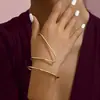 Pulseras de Joyería Transfronterizas Europeas y Americanas, Estilo Sencillo Encantador, Personalidad Chapada en Oro, Moderna, Exagerada y Sexy