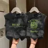 Tops sin mangas 100% Algodón Puro, Chalecos para Niños, Ropa de Verano para Niños y Niñas, Camisetas Finas sin Mangas Estilosas para Niñas