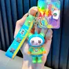 Llavero de oso electrochapado UV, muñeco de goma suave de dibujos animados, colgante para bolso, figura para máquina de garras de peluches, pequeño regalo