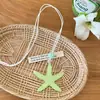Ilha de Férias ~ Colar de Estrela-do-Mar Cor Dopamina para Mulheres Design de Nicho Corrente para Clavícula Acessórios com Atmosfera de Praia
