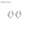 Pendientes de Aro Metálicos Dodogogo para Mujer 2025 Nuevo Estilo Popular Elegantes Puños de Oreja Circulares Aretes Ligeros de Lujo