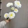 Flor artificial 6 lótus peônia salão de casamento flor linha guia de estrada arranjo de flores decorativo garrafa colocação de flores em estoque de fornecimento
