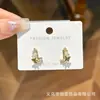 Brincos Estrela de Diamante Cintilante Estilo Coreano para Mulheres, Estilo de Luxo Acessível, Modernos Elegantes, Exquisitos e Versáteis, Brincos de Alta Qualidade com Pino de Prata S925