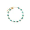 Nuevas Pulseras Ojo del Diablo Europeas y Americanas para Hombres y Mujeres, Pulseras Geométricas Simples, Fabricantes de Joyería Ojo Azul, Dropshipping