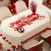 Mantel de Año Nuevo, Mantel Rojo Festivo Impermeable y a Prueba de Aceite Lavable, Cubierta de Mesa Resistente a la Atmósfera y al Calor del Año del Caballo, Cubierta para Mesa de Café