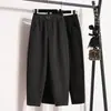 Talla Grande 2025 Nuevo MM Pantalones Harem para Mujer Traje Holgado de Guadaña Espiga Adelgazante Pantalones Banana de Nueve Puntos Mujer