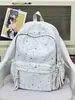 Mochila linda estilo coreano de dibujos animados con estrellas para estudiantes de secundaria femeninas, alto valor estético, ligera, simple, bolsa de hombro doble de gran capacidad