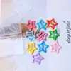 Pinza para el pelo de estrella de cinco puntas con goteo de aceite de color caramelo Clip BB lindo para niña coreana Flequillo de chica dulce que combina con todo