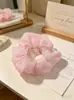 Laços de cabelo fresh e doces de malha direto da fábrica, tiaras estilo coreano para meninas, scrunchies, elásticos de cabelo