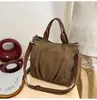 Bolso de Lona Retro para Mujer Estilo Primavera 2026 Bolso de Lona Casual para Mujer Ropa de Trabajo Bolso de Lona Bolso de Mano Bolso Cuadrado Pequeño para Mujer