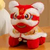 Adorno de Danza del León 2026 Año del Caballo Decoración de Año Nuevo Juguete de Peluche Decoración Arreglo de Escena Escritorio Sala de Estar Entrada Regalo