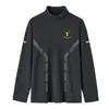 Sudadera de manga larga con cuello alto medio Derong Camiseta para hombre Otoño e Invierno Versátil Moderna Casual Sudadera con Chaqueta como Capa Base