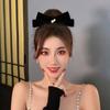 Pérola Veludo Arco Hairpin Estéreo Vermelho Elegante Top Clip Coreano Nova Moda Casamento Mulheres High-end Headwear