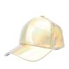 Gorra de béisbol de charol PU colorida europea y americana para hombre y mujer, moda combinable con todo, color degradado arcoíris, sombrero hip hop, gorra con visera hip hop, marea