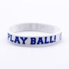 Béisbol para Adultos Atleta Jonrón Juvenil Competencia Escolar Impreso Plano Béisbol Pulsera de Silicona