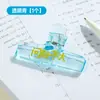 Pinzas de cristal acrílico de colores translúcidos grandes al por mayor para journaling, encuadernación de documentos de oficina y organización
