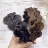 Peruca e Faixa de Cabelo Integradas Venda Quente Transfronteiriça Grampo de Cabelo Trançado Cobertura Alta do Crânio Cabelo Branco Faixa de Cabelo Trança Espinha de Peixe Acessórios de Cabelo Peruca