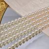Cuentas de Concha de Imitación Perlas de Vidrio Blanco Perla 650 Color Agujero Recto Cuentas Sueltas Accesorios de Joyería DIY Abalorios Productos Semiacabados Venta al por Mayor