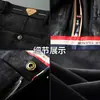 Calça masculina de veludo cotelê para outono e inverno com LOGO personalizado, forrada com fleece e espessa, cintura alta, corte solto, perna reta, calça casual de veludo cotelê