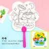 Leque redondo saco de material DIY leque em branco para pintura infantil feito à mão leque pintado à mão leque do Palácio grafite arte criativa coloração