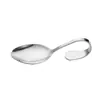Colher de cabo curvo em aço inoxidável, colher para frutos do mar de buffet, colher criativa para pasta de camarão da culinária japonesa, colher para salada, colher de serviço de hotel