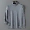 Suéter de Cuello Alto Nuevo para Hombre Otoño e Invierno Andy Terciopelo Tejido Pulóver Manga Larga Casual Capa Base Talla Grande Transfronterizo