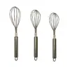 Batedor de Ovos de Aço Inoxidável, Palito para Misturar Ovos, Mixer Portátil Doméstico, Batedor de Creme Manual Grande, Médio e Pequeno