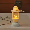 Mini Luminária de Noite Retrô Lâmpada de Vela Eletrônica LED Lanterna de Vento Portátil Pingente Decorativo de Atmosfera Ornamento de Mesa