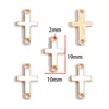 Acessórios de Joia com Gotejamento de Óleo de Liga Pingente de Cruz Dupla Pendurada Pulseira DIY Chaveiro Pingente Decorativo W666