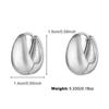 Kenjie aretes clásicos europeos y americanos para mujer, transfronterizos, de moda, en forma de U, simples, combinan con todo, elegantes, de cobre, pequeños, pulidos a espejo