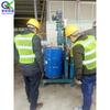 Equipo hidráulico de corte de barriles químicos, máquina cortadora semiautomática de barriles de aceite usado, máquina de apertura y corte vertical de barriles de hierro grandes