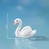 Micro Paisaje Creativo Alas Extendidas Cisne Silencioso Figura Piedra de Jardinería Decoración de Paisajismo DIY Accesorios Adornos Pequeños Mini
