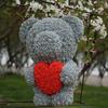 Simulação de buquê seco de vida eterna abraço de unicórnio abraço de amor urso 520 Dia dos Namorados urso de rosa presente de aniversário atacado