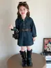 Ropa Infantil Rantuo 2026 Nuevo Conjunto de Primavera y Otoño para Niñas Vestido de Mezclilla Retro Moderno Genial de Manga Larga Transfronterizo