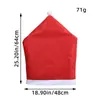 Fundas de Silla Navideñas de Tela No Tejida Decoraciones de Mesa Amazon Sombrero de Navidad Rojo Fundas de Silla Tacto Suave para Uso en el Hogar