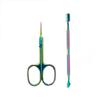 Tijeras Curvas Estilo Ruso de Segunda Generación, Tijeras para Cutícula Estilo Ruso, Set de Manicura Empujador de Acero, Tijeras para Dedos Estilo Ruso Transfronterizas, Tijeras para Uñas Puntiagudas